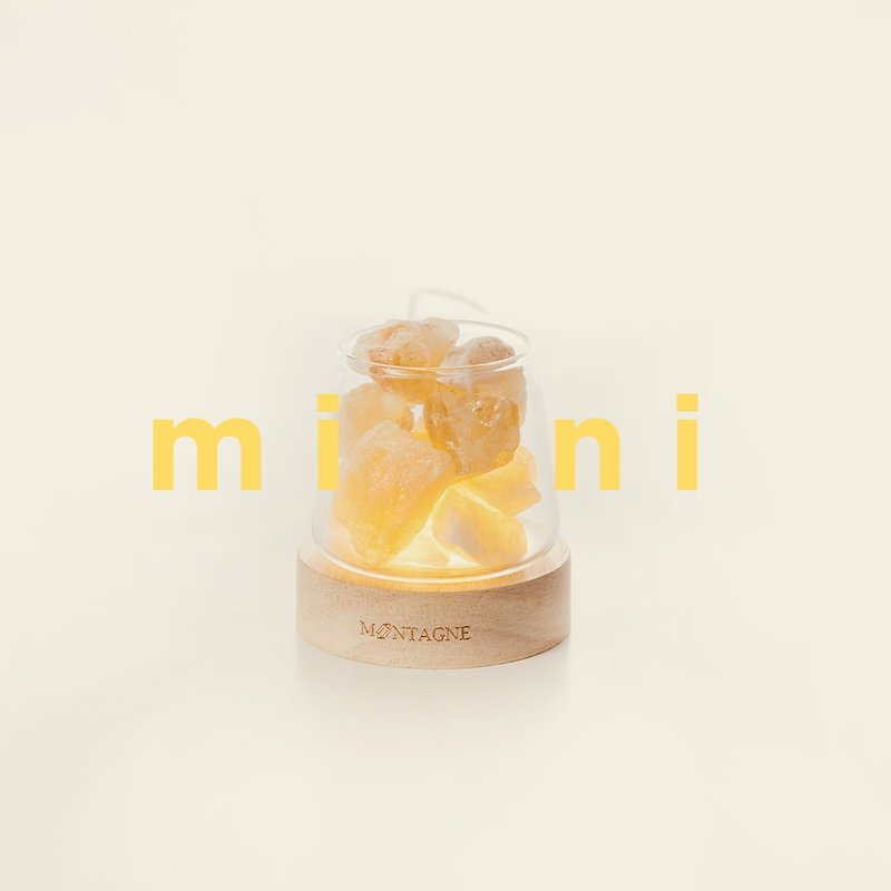 MONTAGNE mini水晶扩香组 黄水晶 | 招财 X 自信 | 精油随机 - 香薰/精油/线香 - 其他材质 黄色
