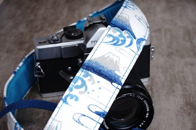 富士山减压相机背带4.0 - 相机 - 棉．麻 蓝色