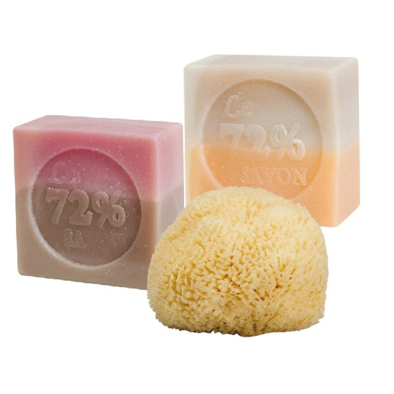 南欧晴空下-72%马赛皂海绵三件组 - 肥皂/手工皂 - 其他材质 多色