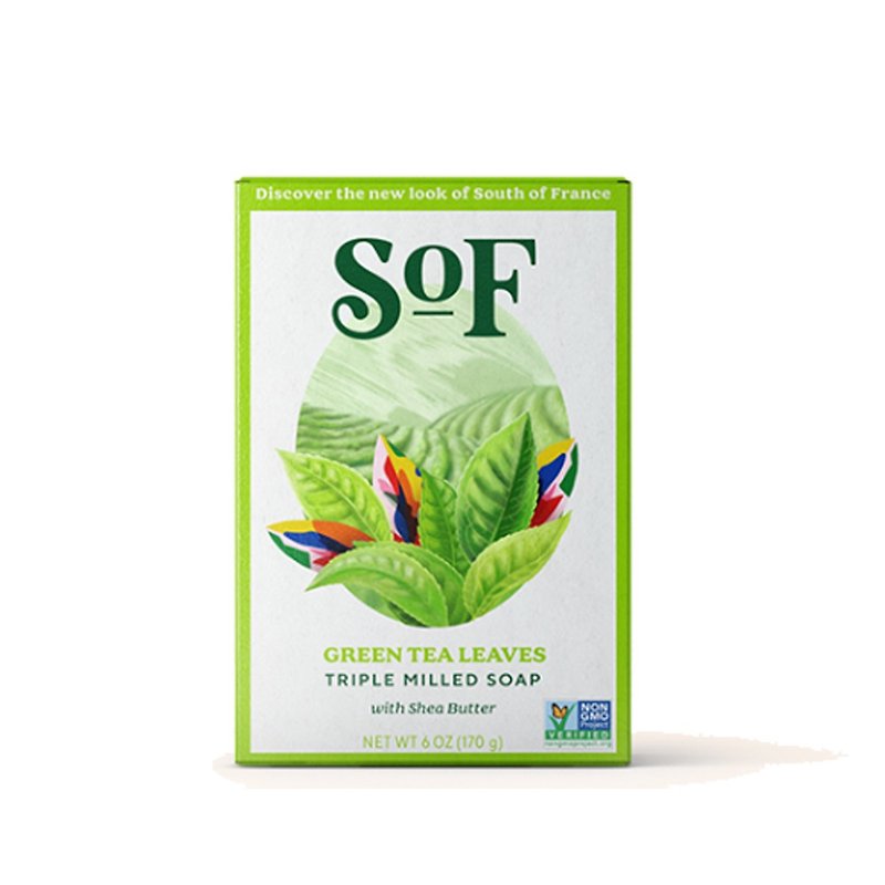 盒损品 South of France 南法马赛皂 普罗旺斯绿茶 170g(全新包装 - 肥皂/手工皂 - 其他材质 绿色