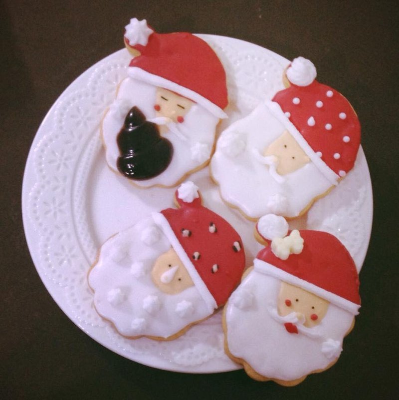 【C.Angel】圣诞老公公/圣诞节糖霜饼干 单片装 款式随机 - 手工饼干 - 新鲜食材 红色