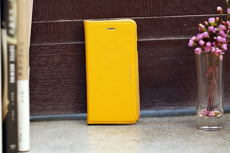 iPhone 6/6S / 4.7寸 经典系列手帐款手机皮套-小鸭黄 - 手机壳/手机套 - 真皮 黄色