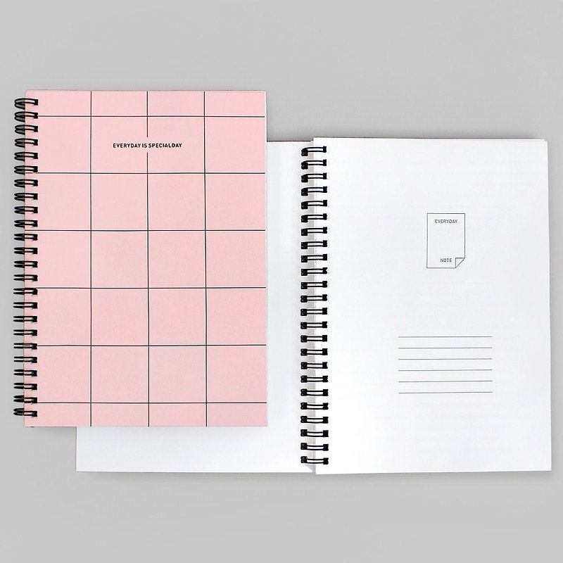 BNTP 双内页环装笔记本A5-方格粉,BNP81758 - 笔记本/手帐 - 纸 粉红色