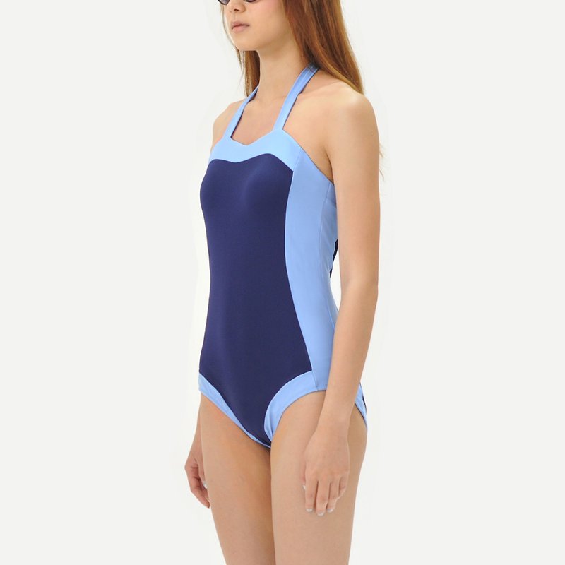 3-in-1繞頸連身泳裝 / 海軍色 + 天藍色 / XS - 女装泳衣/比基尼 - 其他材质 蓝色
