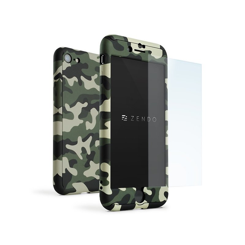 ZENDO iPhone 7专用 NanoSkin EX 全机包覆保护壳-迷彩绿 (4589903520038) - 手机壳/手机套 - 其他材质 绿色