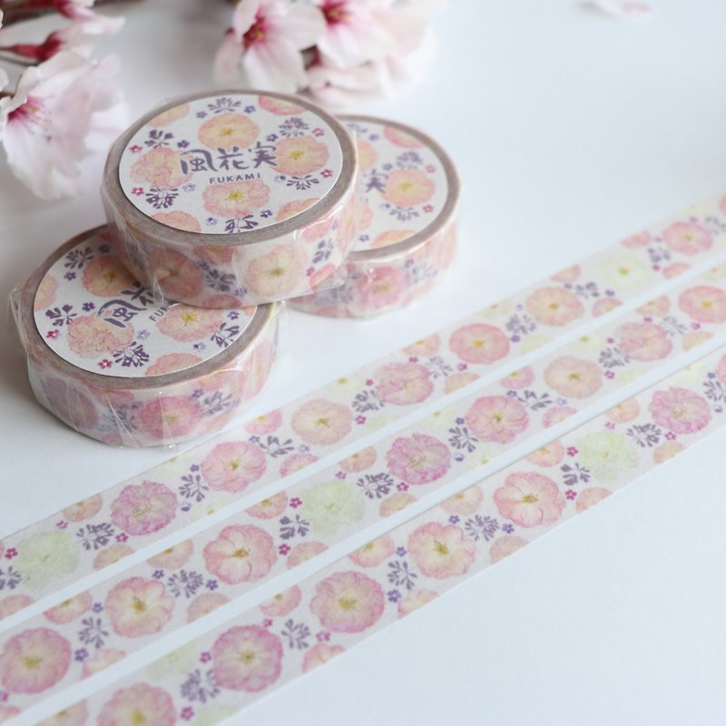 和紙マスキングテープ /桜/日本製 - 纸胶带 - 纸 粉红色