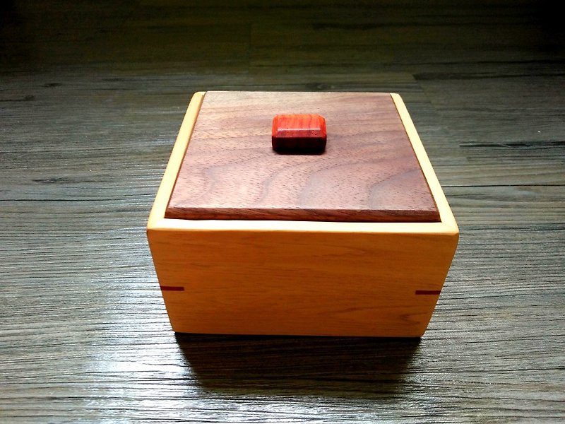 "多彩"--  手作原木 小收纳方盒 - 收纳用品 - 木头 咖啡色