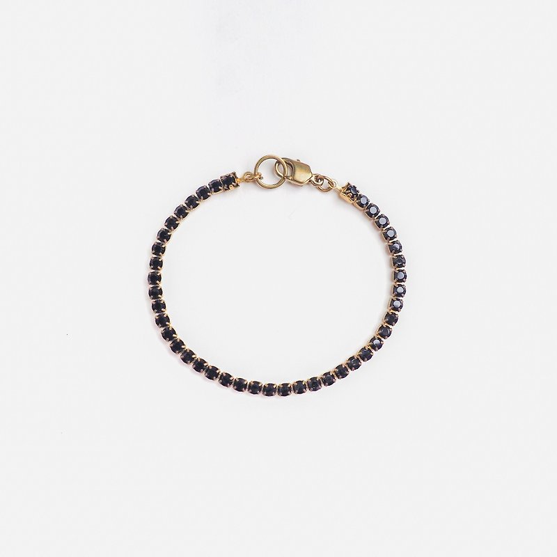 风信子手链 (黑) - Zircon bracelet (black) - 手链/手环 - 半宝石 黑色