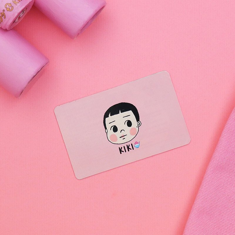 キキ便利超商的粉红零食区 / 悠游卡贴纸 (两款一组) - 贴纸 - 纸 粉红色