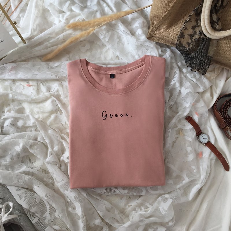Grace, a shirt designed from bible verses. - 其他 - 棉．麻 粉红色