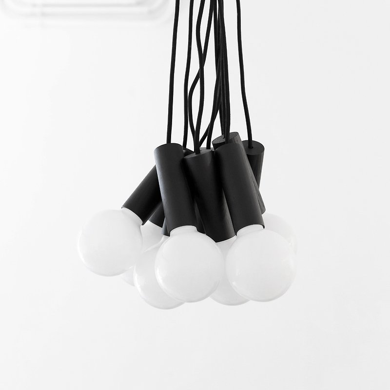 CHERRY Pendant Lamp | 木制磁性组合吊灯 | 黑色 - 灯具/灯饰 - 其他材质 