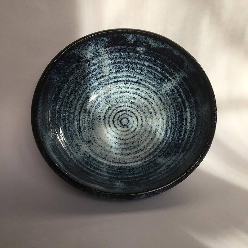 Black and Blue Crystals Glaze Ceramic Bowl - 碗 - 陶 蓝色