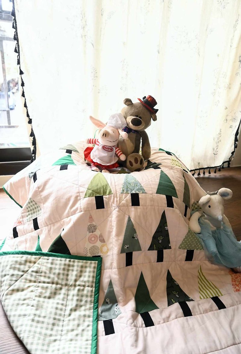 手工拼布小宝被-－小树 - 婴儿床上用品 - 棉．麻 多色