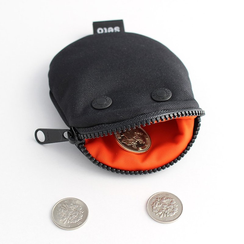 seto / creature bag / card case / coin case / Bean / Black - 零钱包 - 聚酯纤维 黑色