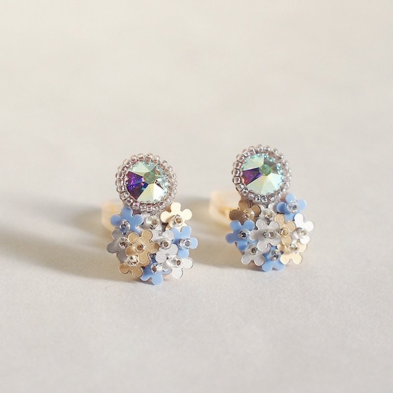 Earrings bijoux&bouquet blue - 耳环/耳夹 - 玻璃 蓝色