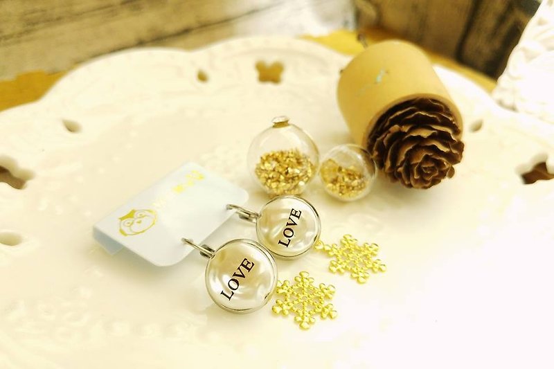 §HUKUROU§LOVE雪花耳环(雪花)(圣诞) - 耳环/耳夹 - 其他金属 银色