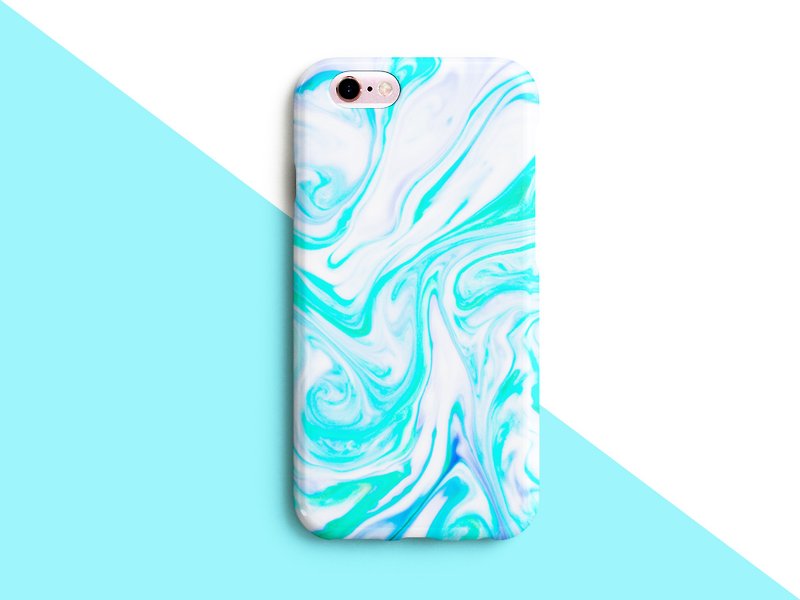 Marble art/mint Phone case - 平板/电脑保护壳 - 塑料 绿色