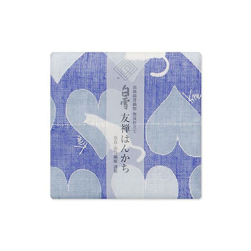 京友禅染手帕 / 猫 蓝色 - 手帕/方巾 - 棉．麻 蓝色