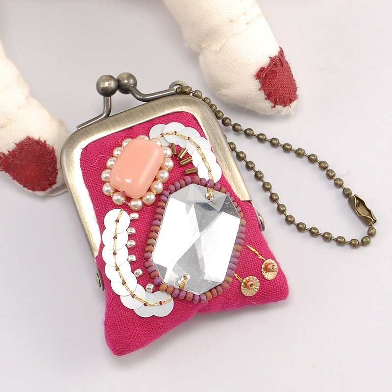 小さな小さながま口sparkle35 - 化妆包/杂物包 - 塑料 粉红色