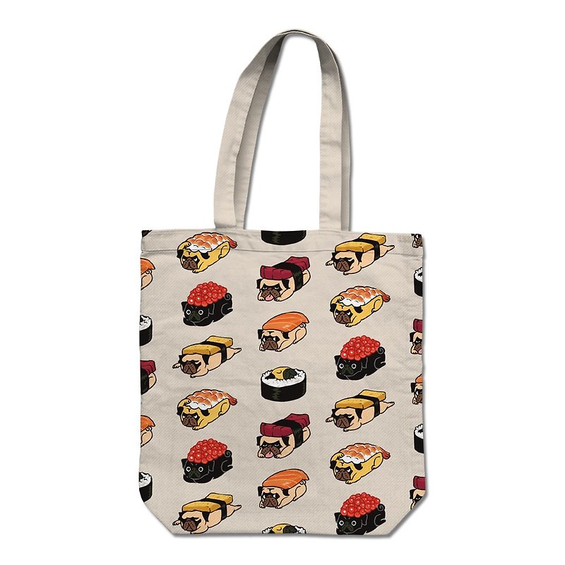 PUG Life • Sushi Pug • Tote Bag - 手提包/手提袋 - 棉．麻 多色