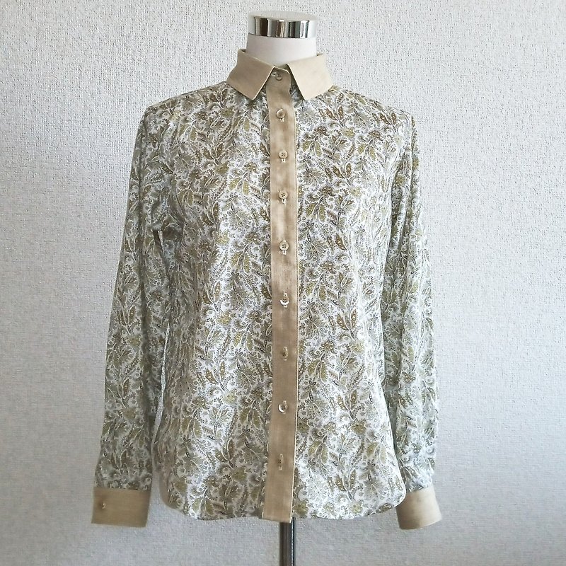レディース デザインシャツ　003　世界で1枚の個性的なシャツ - 女装衬衫 - 棉．麻 黄色