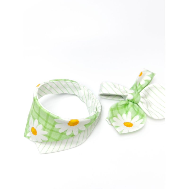 野餐日_宠物领巾/领结 - 项圈/牵绳 - 棉．麻 绿色