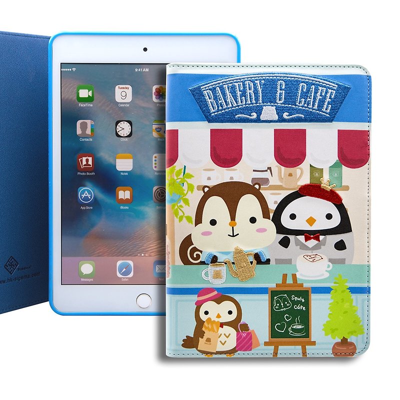 Squly & Friends Design . iPad mini 4 Book Cover 刺绣皮套 - 平板/电脑保护壳 - 聚酯纤维 多色