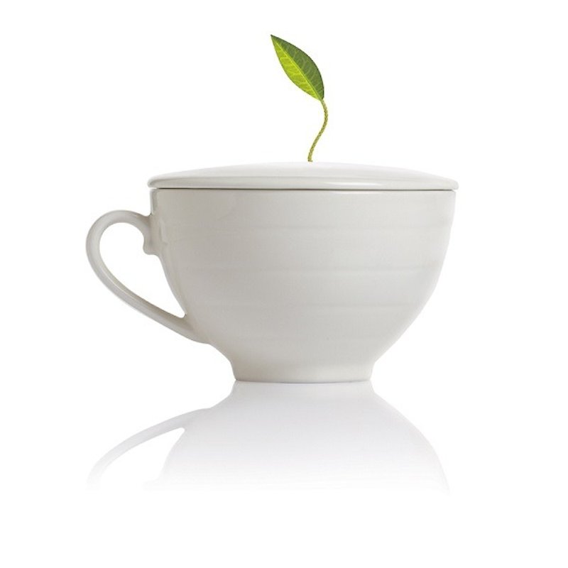 Tea Forte 白瓷附盖咖啡杯 Café Cup - 茶具/茶杯 - 瓷 白色