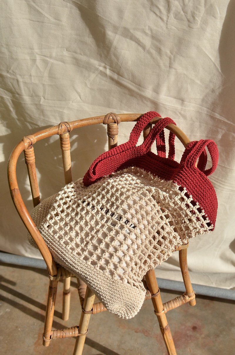 Nadia Crochet Bag - 手提包/手提袋 - 棉．麻 多色