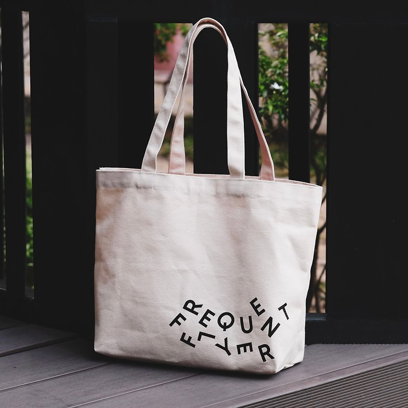 Canvas Tote Bag - FrequentFlyer - Natural White - 其他 - 其他材质 白色