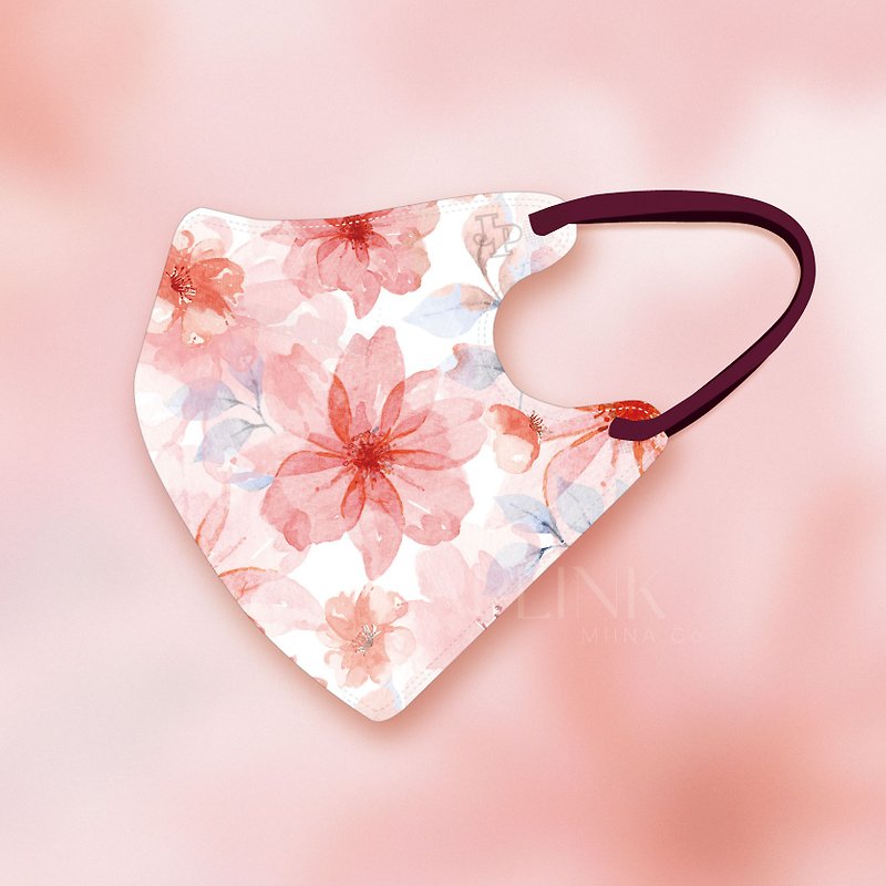 【标准】JAPLINK HEPA 高科技水驻极 立体医疗口罩-春日桃花 - 口罩 - 聚酯纤维 粉红色