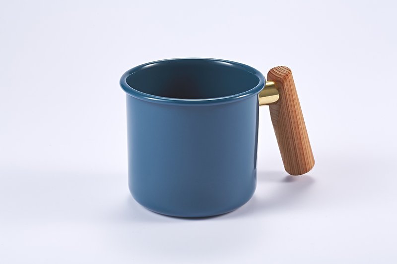 Truvii木柄珐琅杯250ml(波斯蓝) - 茶具/茶杯 - 珐琅 蓝色
