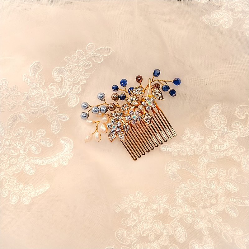 戴上幸福的饰 稻穗系列-新娘发梳.法国梳.自助婚礼-典藏 - 发饰 - 其他金属 多色