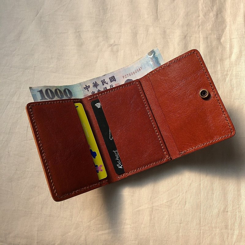 【定制化礼物】【森林的秘密】三折小短夹 - 皮夹/钱包 - 真皮 多色