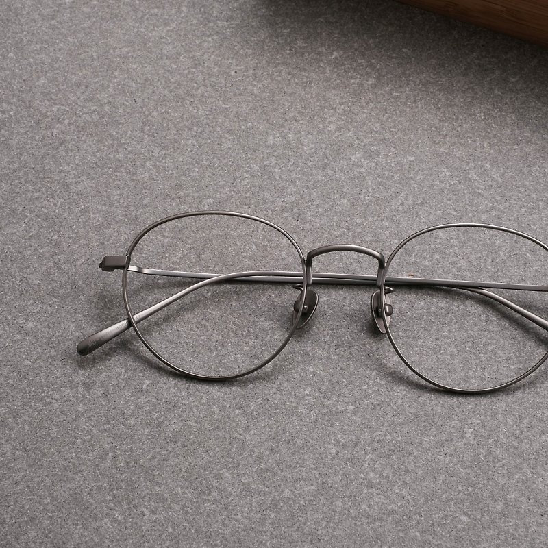 【福利品】超热卖纯钛金属框 钛金属鼻垫 银灰 高延展性轻量镜框 - 眼镜/眼镜框 - 其他金属 灰色