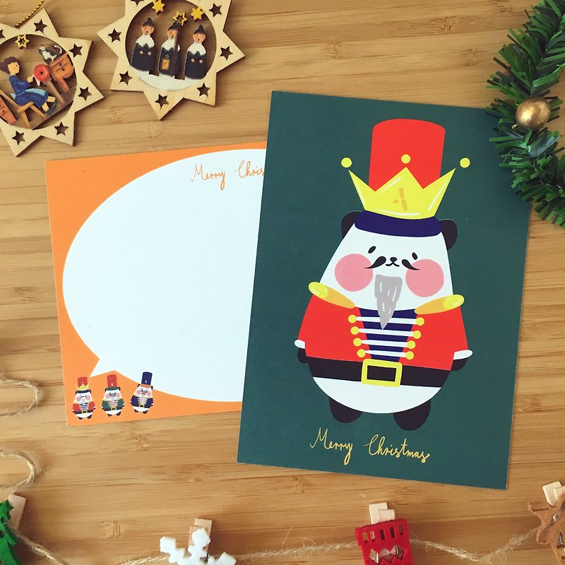 胡桃熊子的圣诞卡 - 卡片/明信片 - 纸 多色