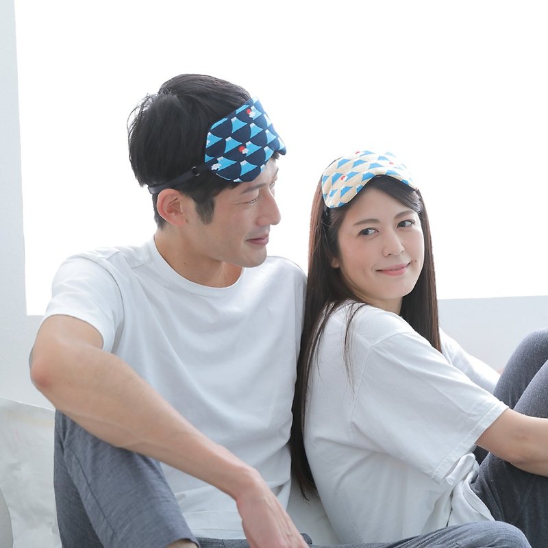 日本眼罩 富士山 / 优惠2件套 /免运费 - 眼罩 - 棉．麻 蓝色