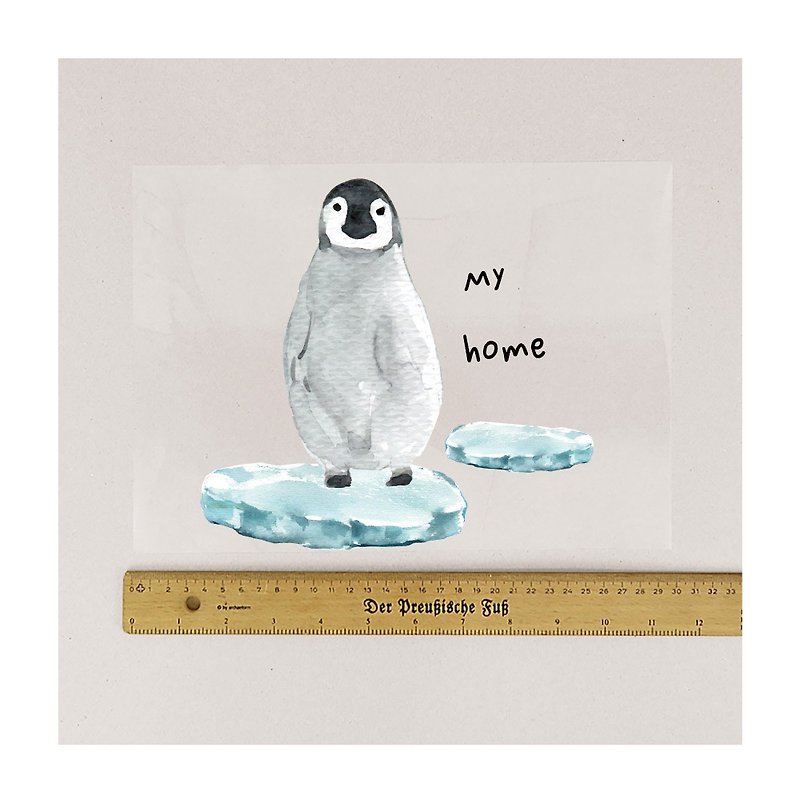 布用极地企鹅救救冰山烫印贴 | 热转印花贴纸 - 贴纸 - 防水材质 多色