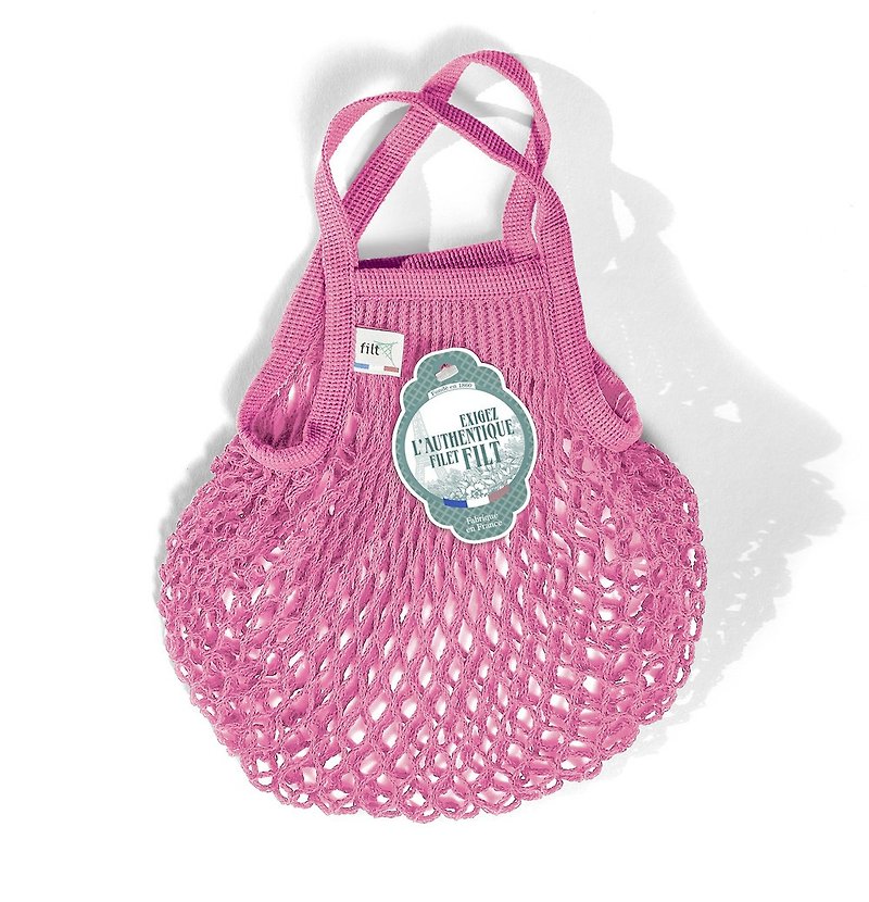 法国Filt经典手工编织袋-芭比粉 Rose Sorbet - 手提包/手提袋 - 棉．麻 粉红色