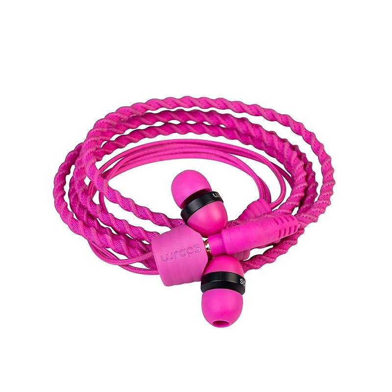 英国 Wraps【Classic】经典编织手环耳机 粉红 - 耳机 - 聚酯纤维 粉红色