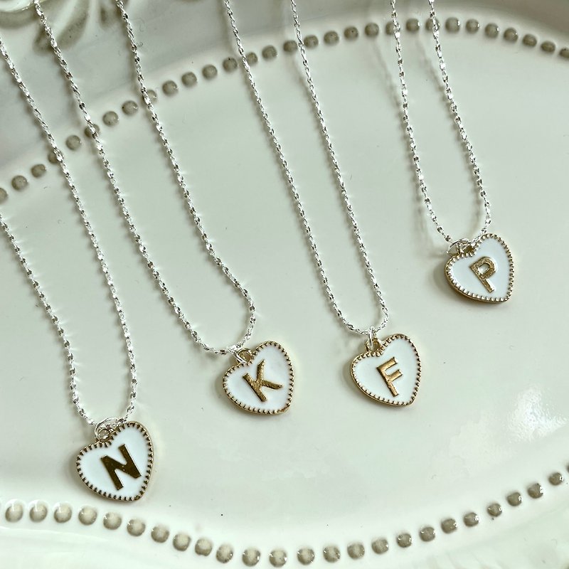 Alphabet necklace - 项链 - 铝合金 灰色