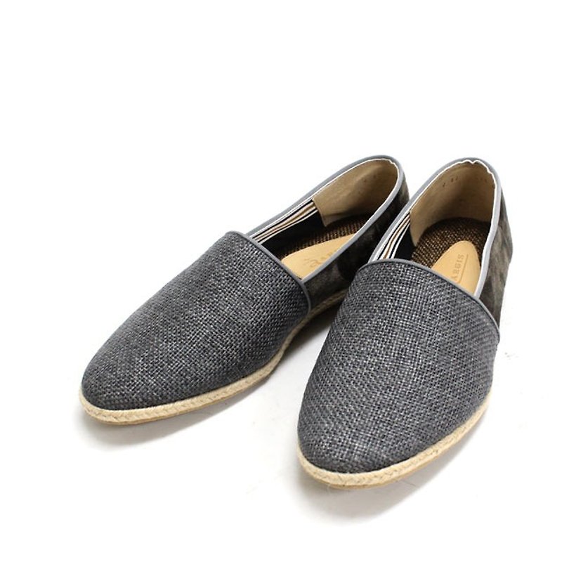 ARGIS 日本麂皮率性懒人草编鞋 #11138灰色 -日本手工制 - 男款皮鞋 - 真皮 灰色