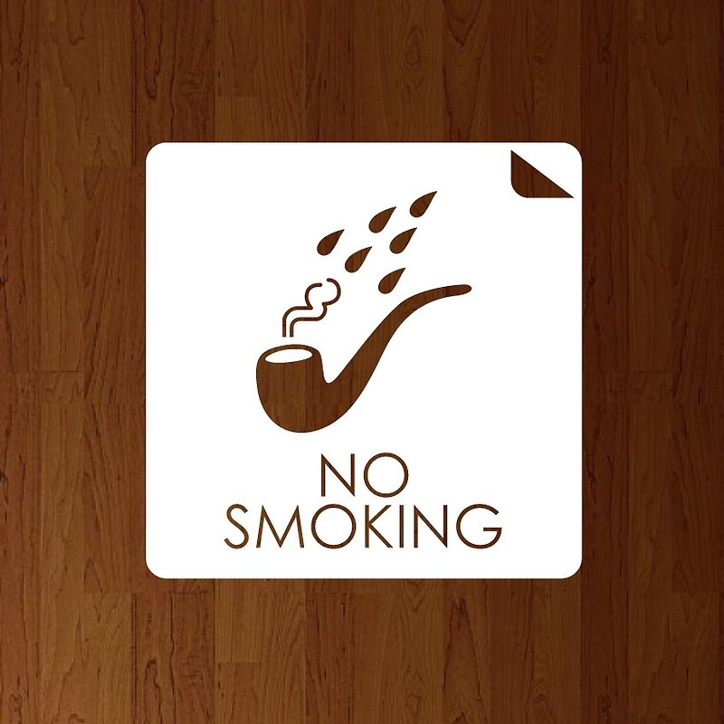 NO SMOKING カッティングスッテカー タイプA - 墙贴/壁贴 - 其他材质 白色