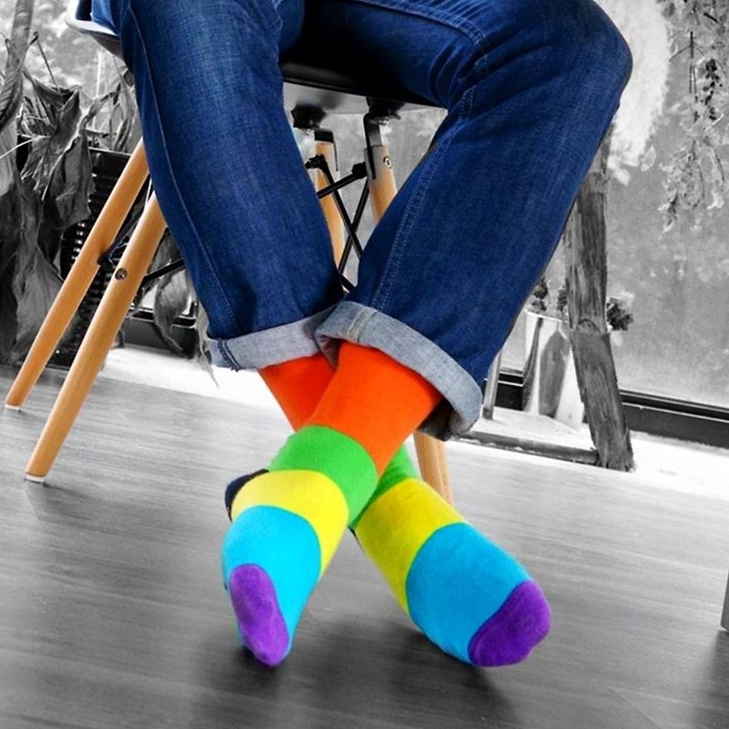 英伦风绅士袜 - Neon VII 创意彩色袜子 - 英国设计 - 绅士袜 - 棉．麻 多色