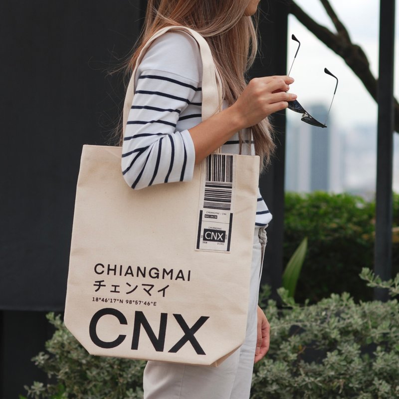 CNX CHIANGMAI - Canvas Tote Bag - Airport Edition - 其他 - 其他材质 白色