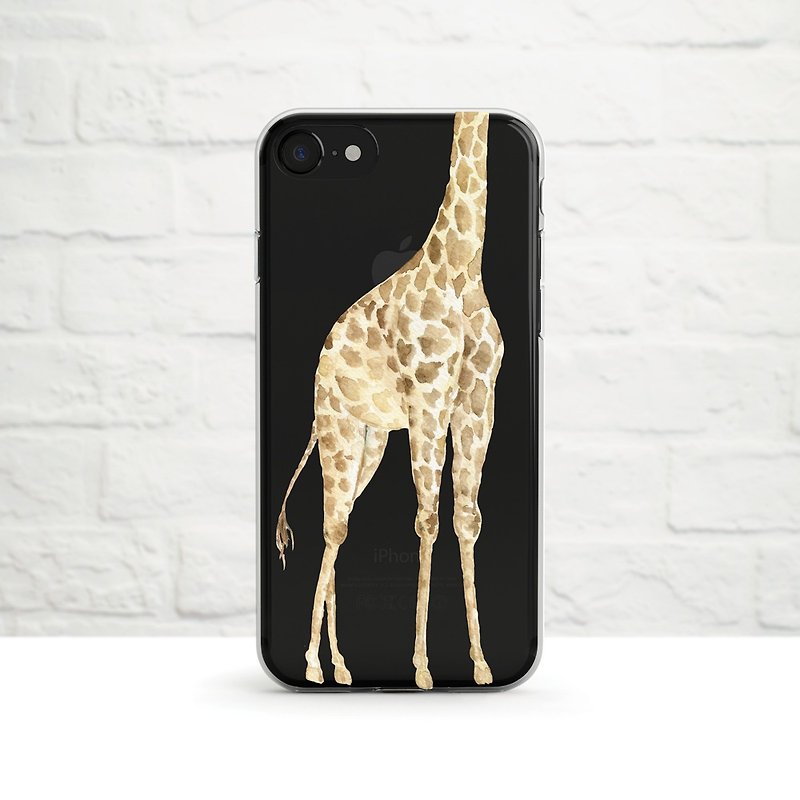 长颈鹿很高 -防摔透明软壳-iPhone 14 Max 至 iPhone SE, Samsung - 手机壳/手机套 - 硅胶 橘色