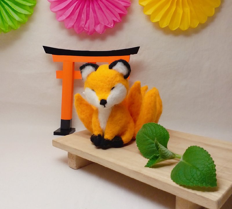 九尾妖狐羊毛毡 - 其他 - 羊毛 橘色