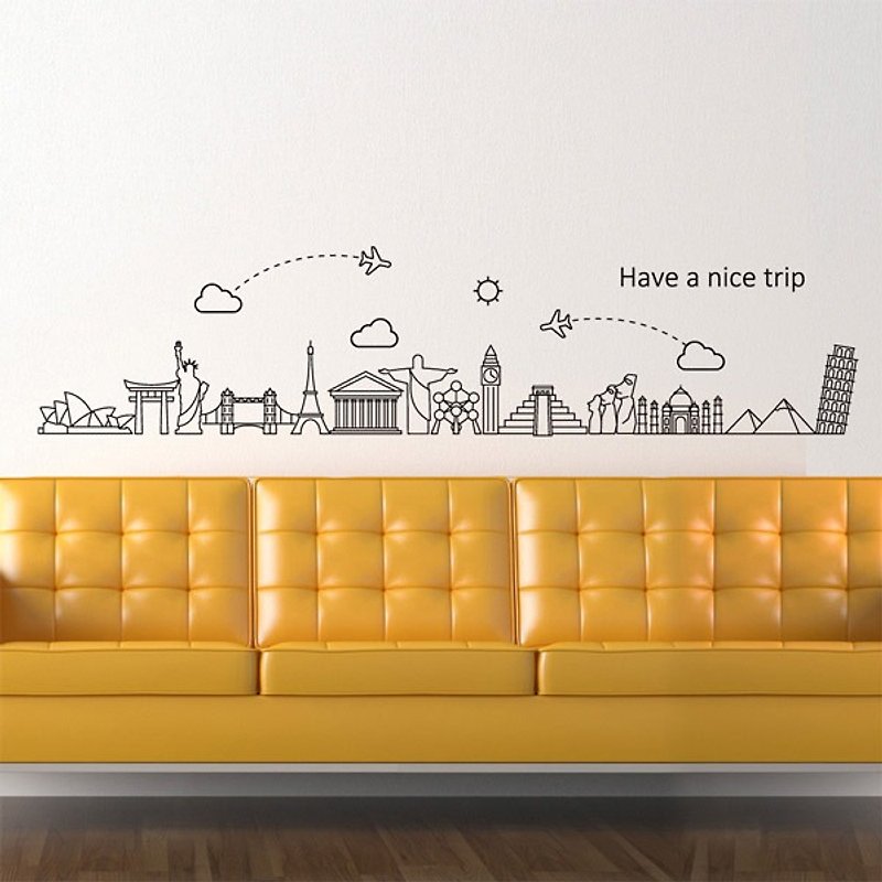Smart Design 创意无痕壁贴◆旅行时光(8色) - 墙贴/壁贴 - 纸 红色