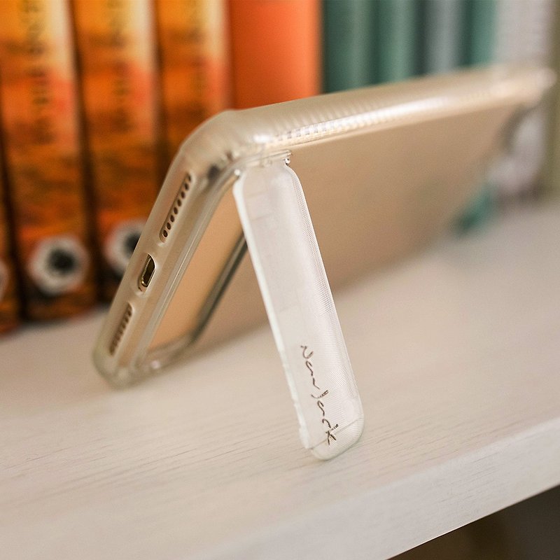 iPhone 7 / 8 Plus (5.5寸) 站立式抗摔吸震空压保护壳 雾白色 - 手机壳/手机套 - 塑料 白色