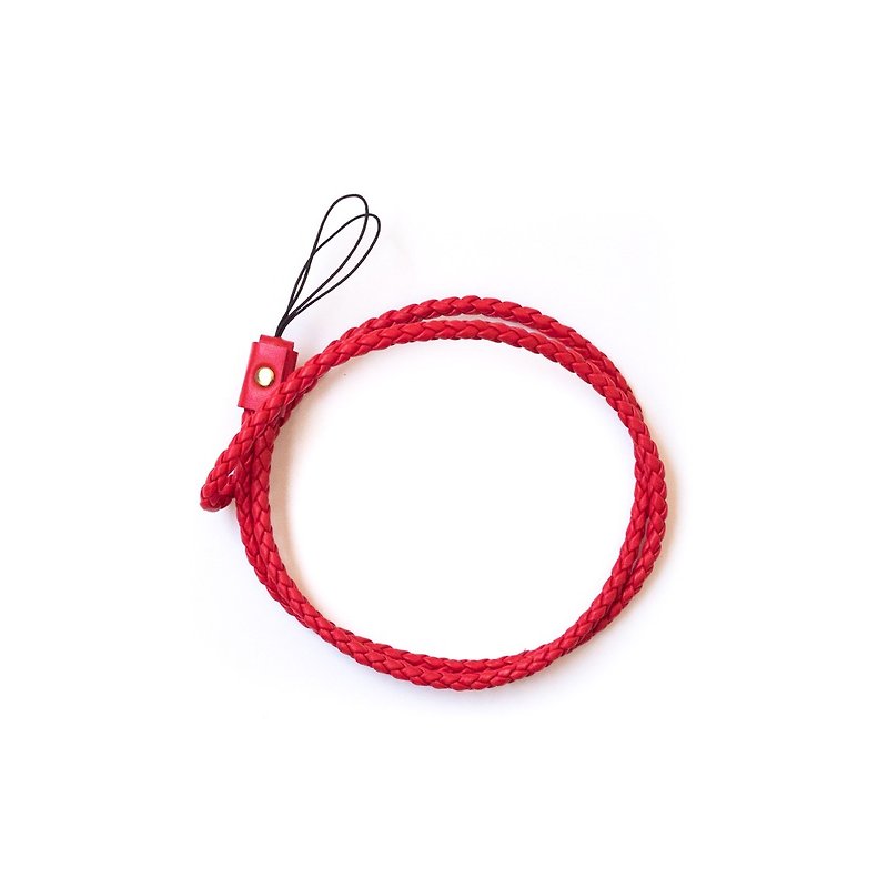 Patina 真皮手工订制 编织颈绳．手机吊绳 - 证件套/卡套 - 真皮 红色